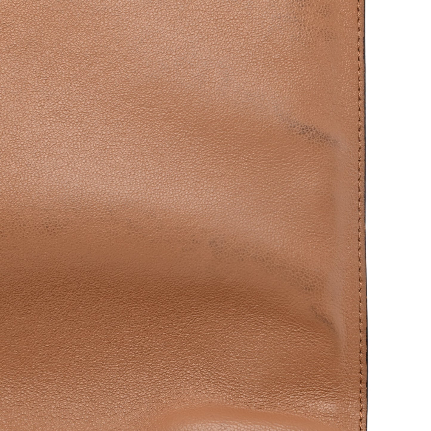 Satin Baby Grained Calfskin Medium Tri-Color Trapeze Tan