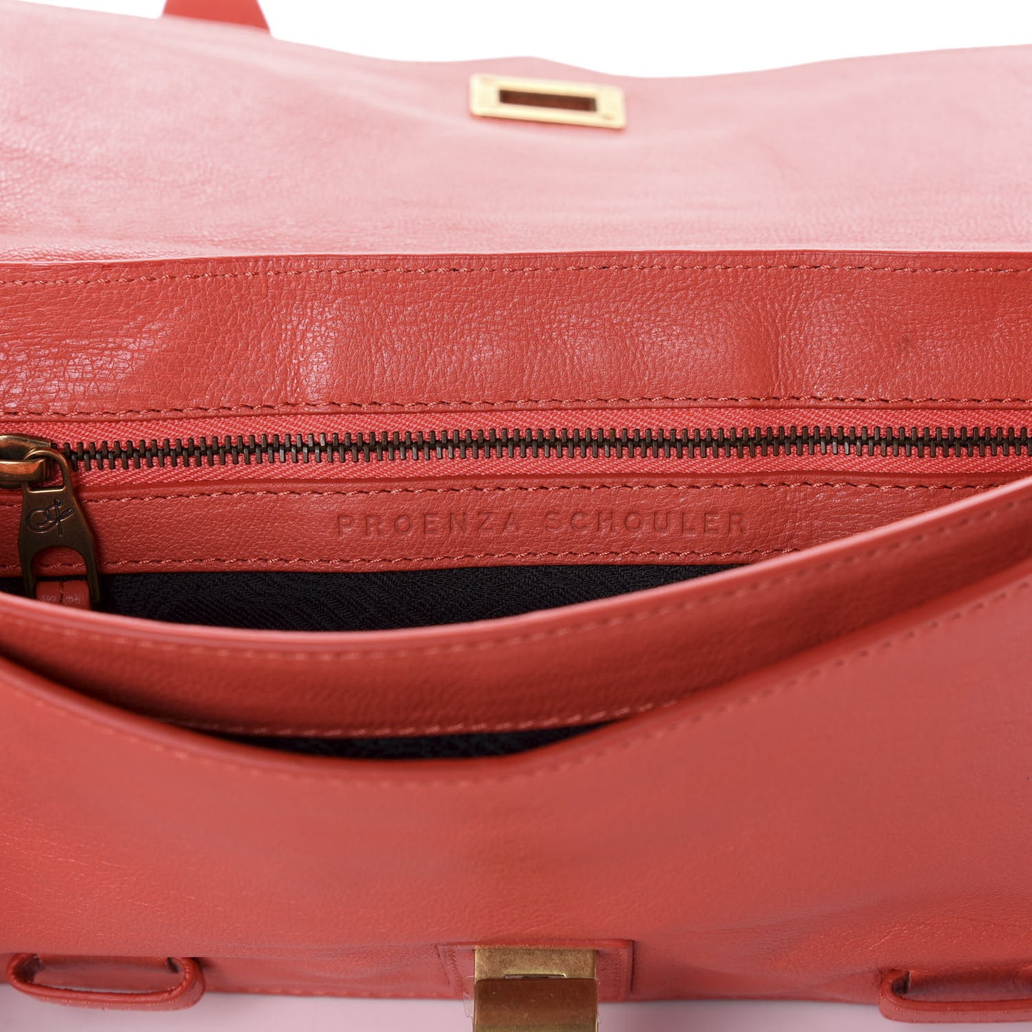 Lambskin PS1 Pochette Clutch Deep Coral