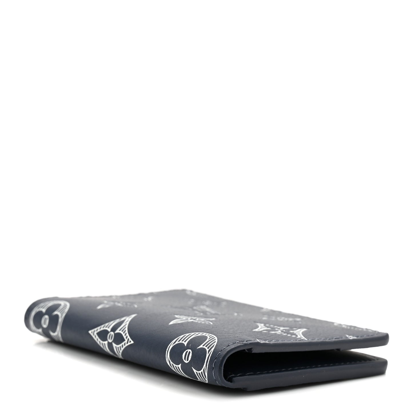 Calfskin Monogram Shadow Pocket Organizer Navy Blue White