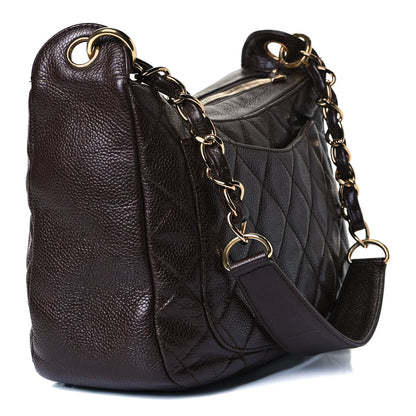Chanel Caviar Quilted Timeless CC Shoulder Bag Brown 2 of 9