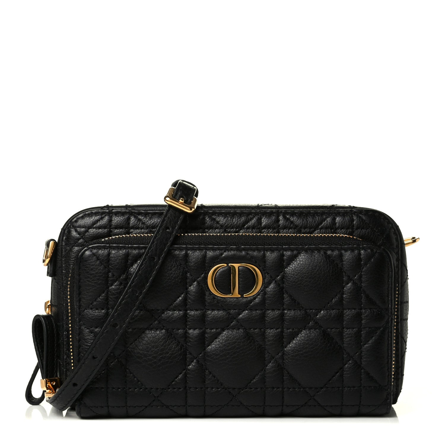 Christian Dior Supple Calfskin Caro Double Pouch Black 1 of 5