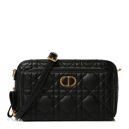 Christian Dior Supple Calfskin Caro Double Pouch Black 1 of 5