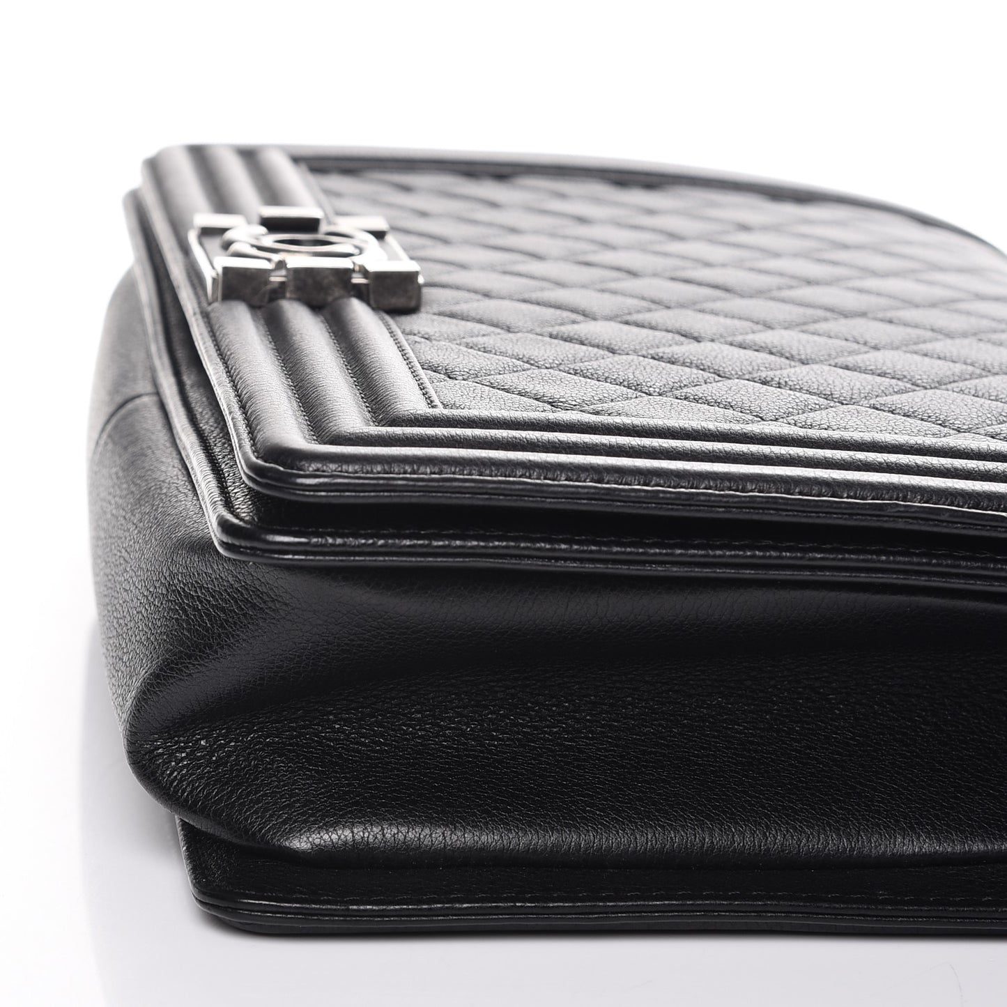 Calfskin Quilted New Medium Boy Flap Black