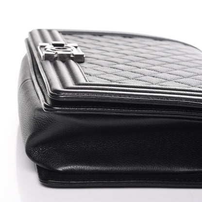 Chanel Calfskin Quilted New Medium Boy Flap Black 10 of 11