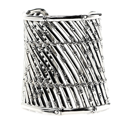 John Hardy Sterling Silver 75mm Bamboo Cuff Bracelet 1 of 4