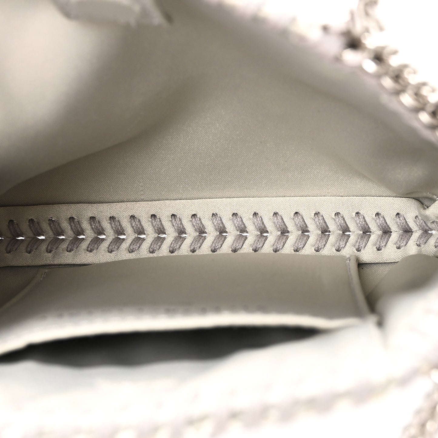 Crystal Mesh Tiny Falabella Crossbody Bag Oyster