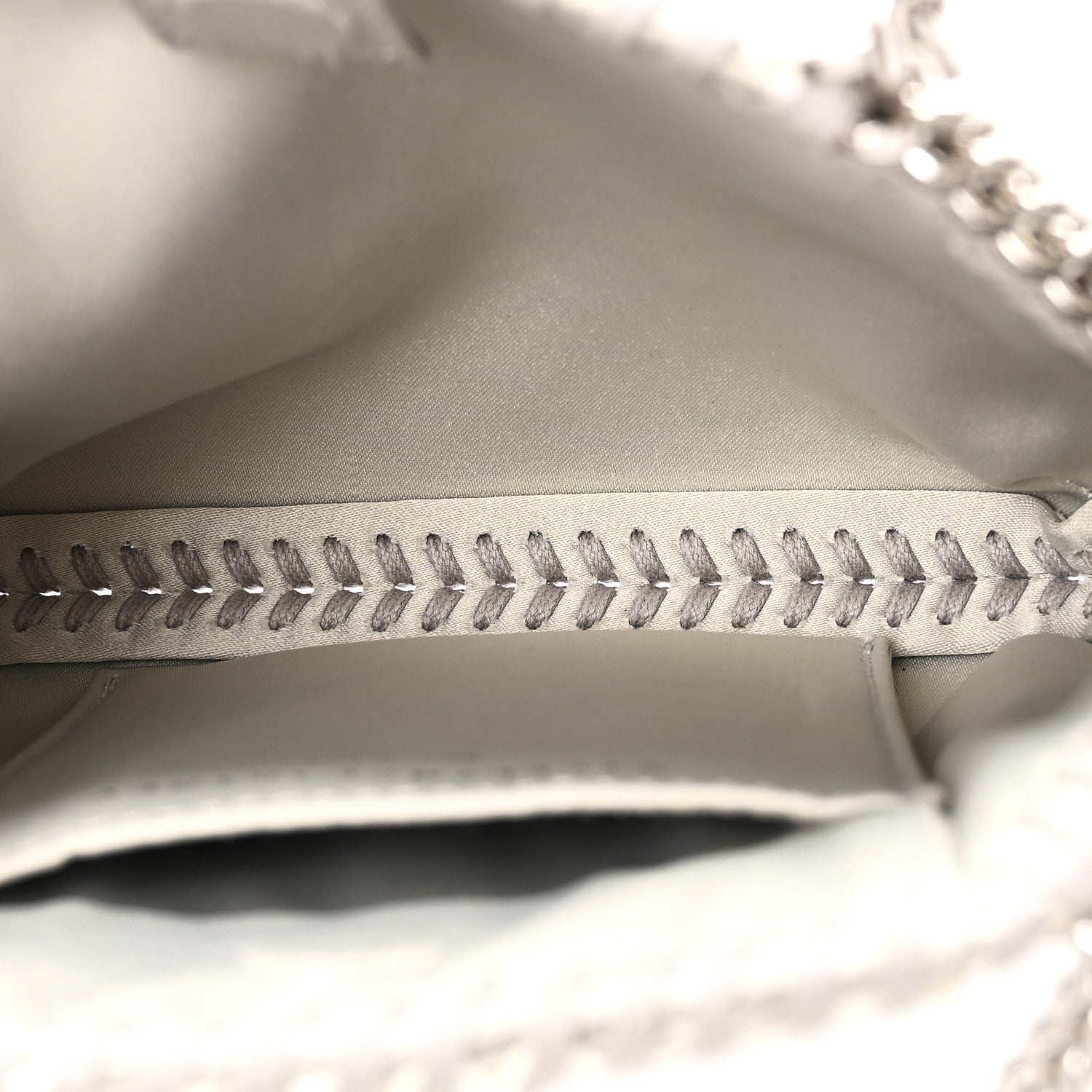 Stella McCartney Crystal Mesh Tiny Falabella Crossbody Bag Oyster 5 of 9