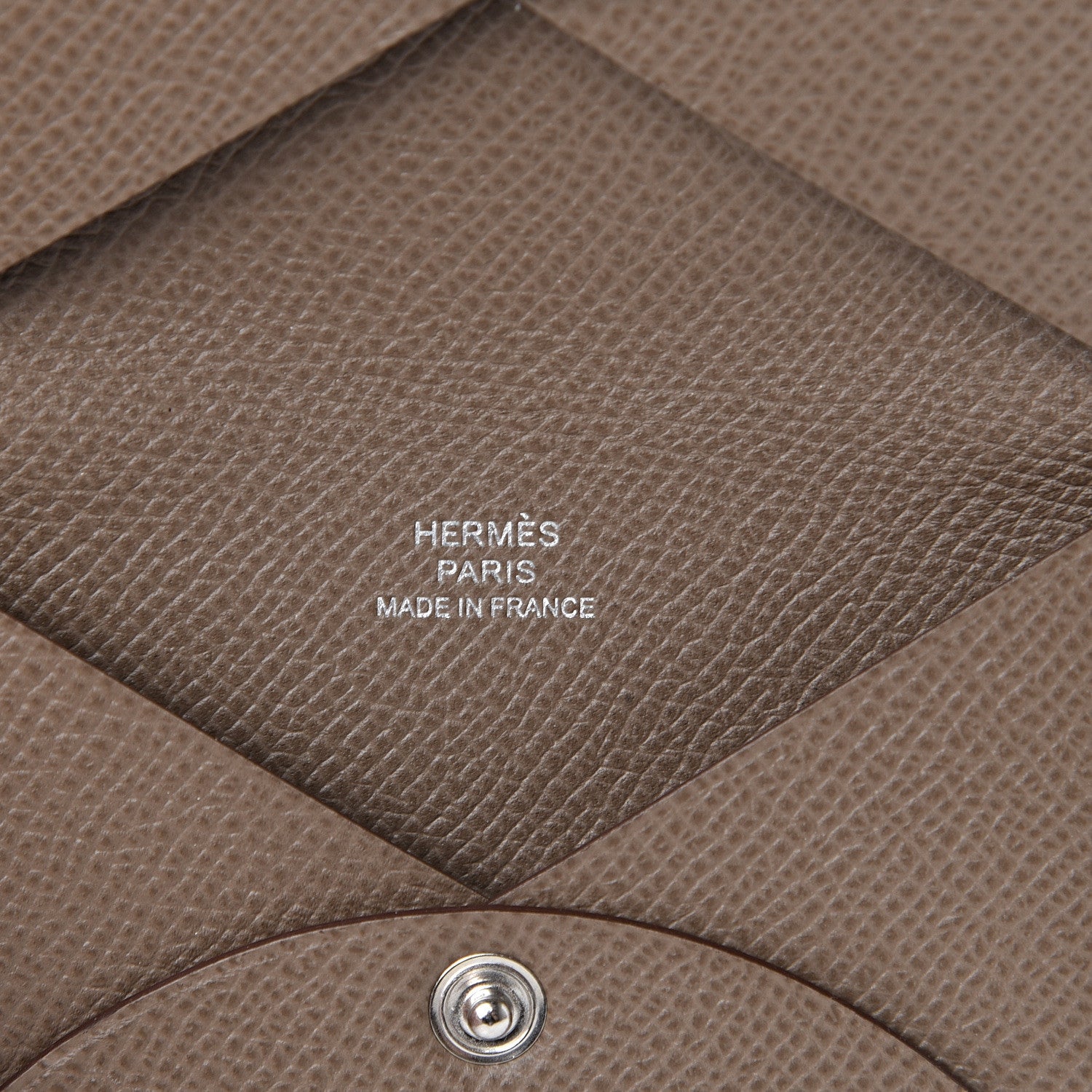 Hermes Epsom Calvi Card Case Etoupe 5 of 7
