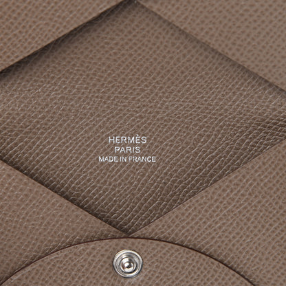 Hermes Epsom Calvi Card Case Etoupe 5 of 7