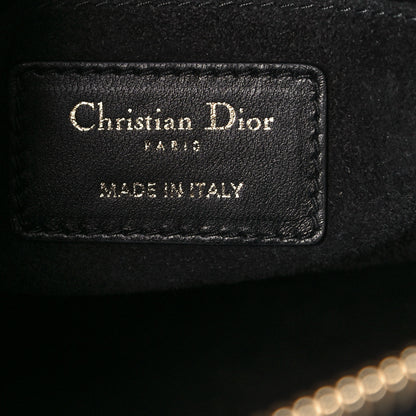 Christian Dior Lambskin Cannage Medium Dior Vibe Hobo Bag Black 6 of 12