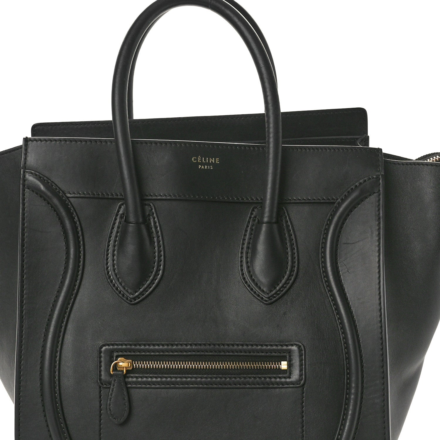 Celine Smooth Calfskin Mini Luggage Black 8 of 14
