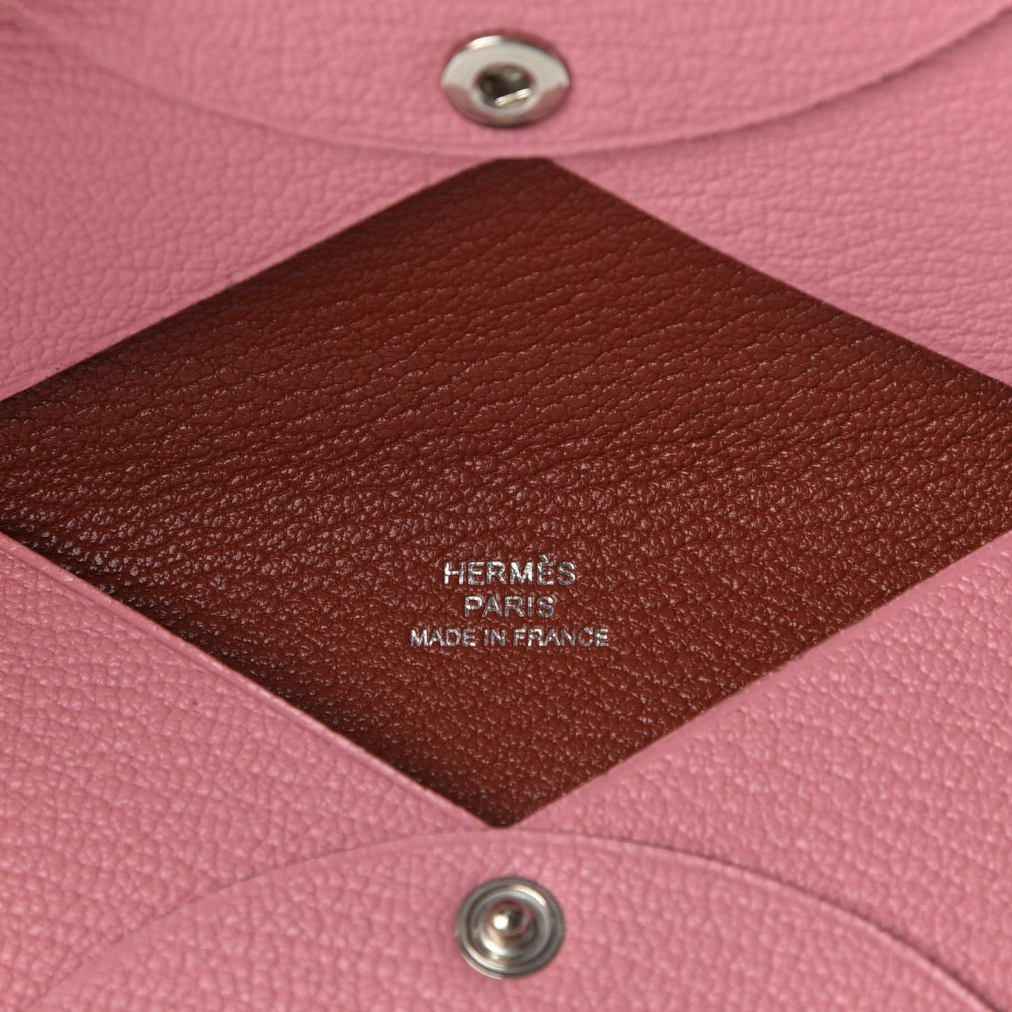 Chevre Verso Calvi Card Case Rose Confetti Brique