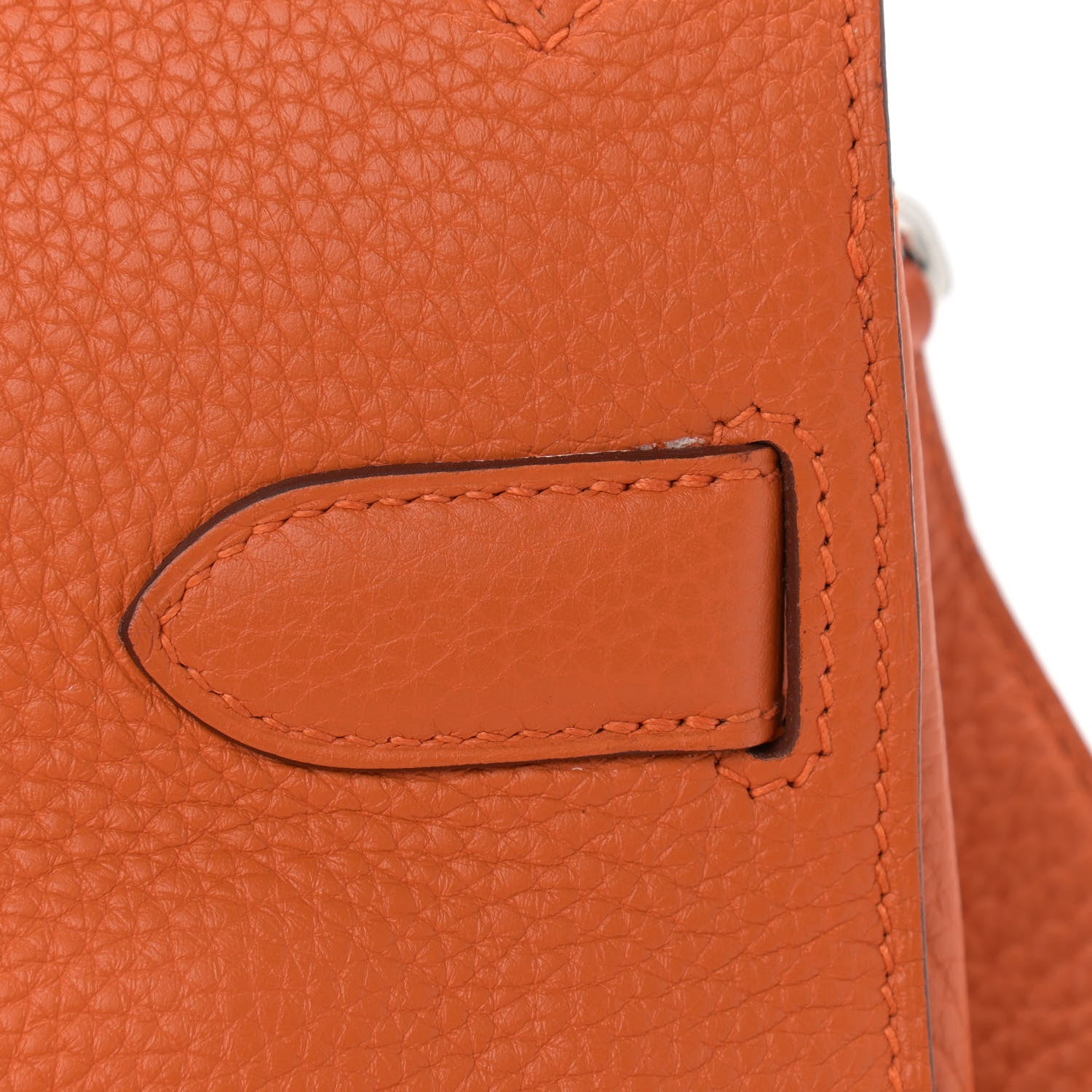 Hermes Taurillon Clemence Jypsiere 34 Orange 12 of 17