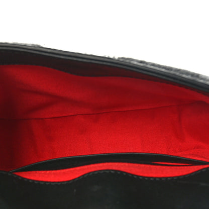Christian Louboutin Pony Hair Patent Calfskin Mini Sweety Charity Fringe Crossbody Bag Black 5 of 8