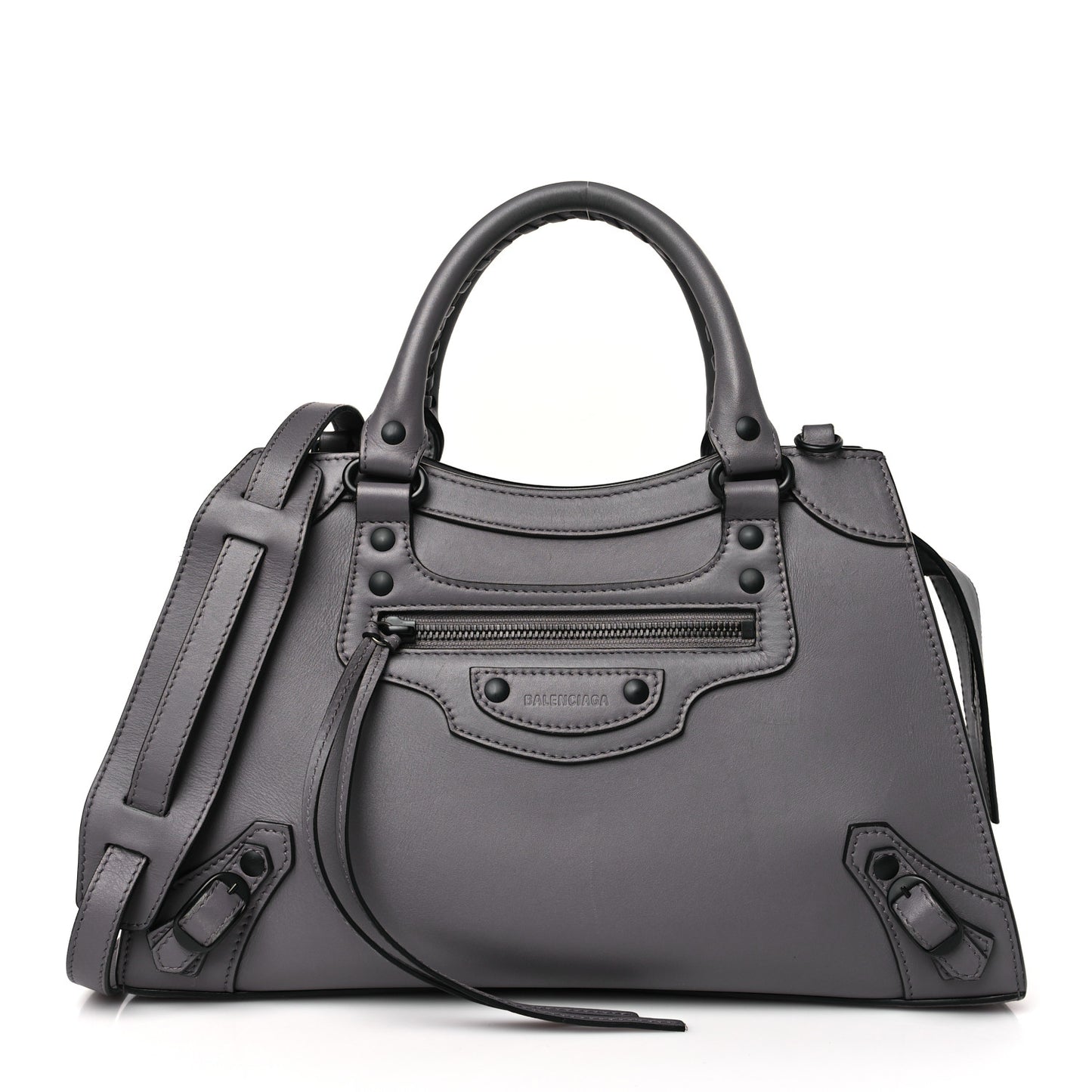 Smooth Calfskin Neo Classic Black Hardware S City Dark Grey