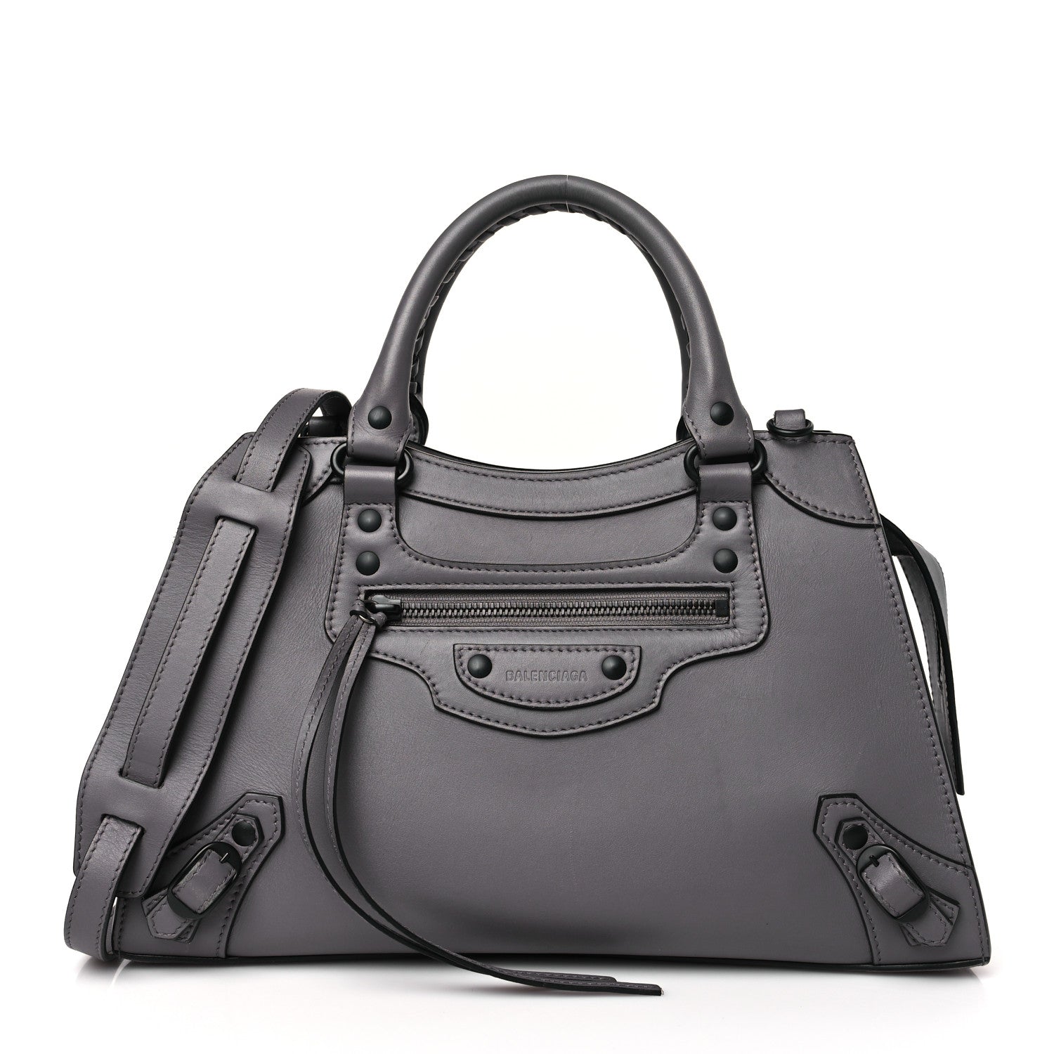 Balenciaga Smooth Calfskin Neo Classic Black Hardware S City Dark Grey 1 of 9