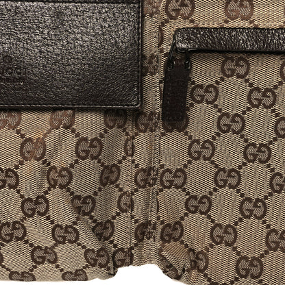 Gucci GG Monogram Double Pocket Belt Bag Dark Brown 10 of 12