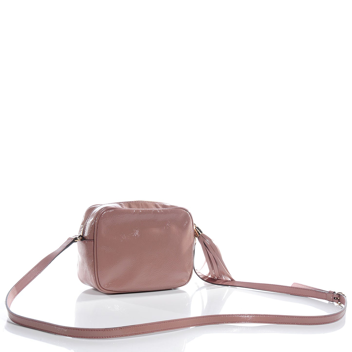 Vernice Naplack Small Soho Disco Bag Dark Cipria