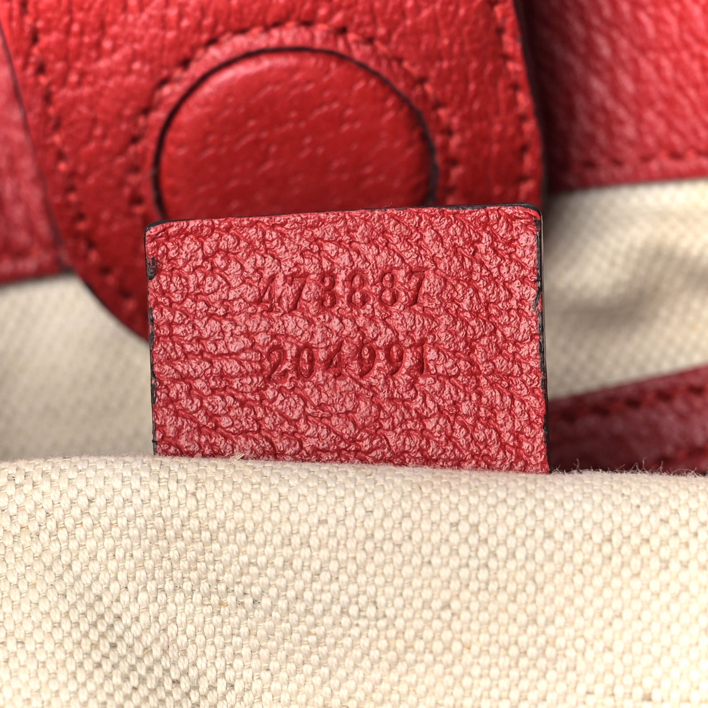 Soft GG Supreme Monogram Web Bosco Patch Small Crossbody Tote Beige Malva Hibiscus Red