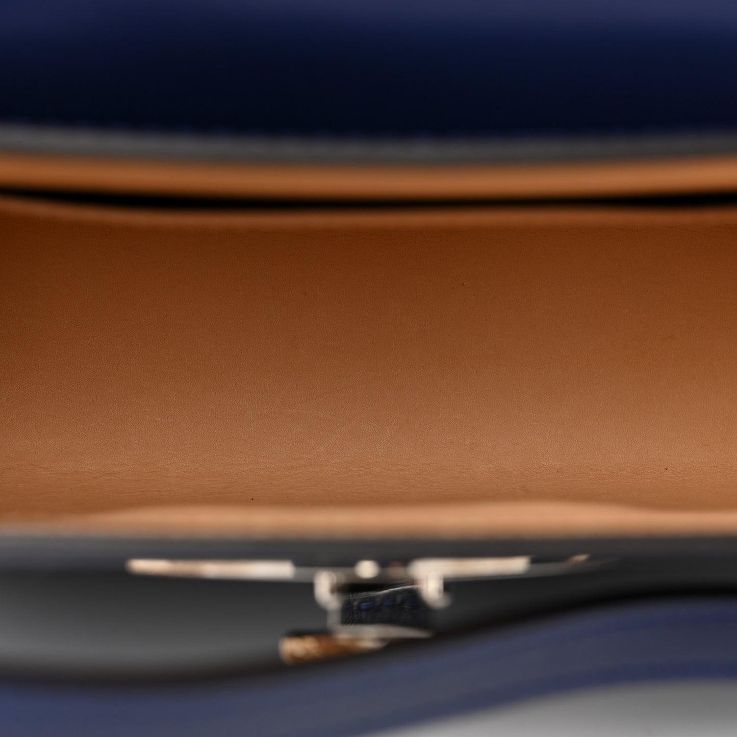 Box Calfskin Gabrielle Reporter Shoulder Bag Blue