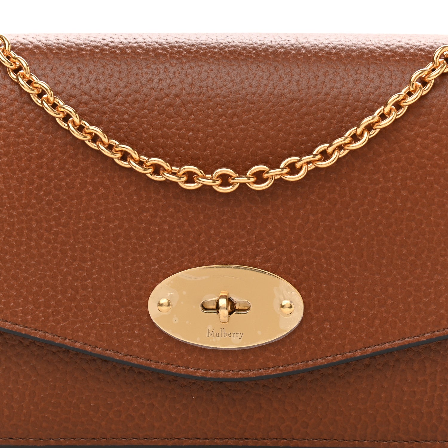 Mulberry Small Classic Grain Calfskin Small Darley Oak 7 of 9