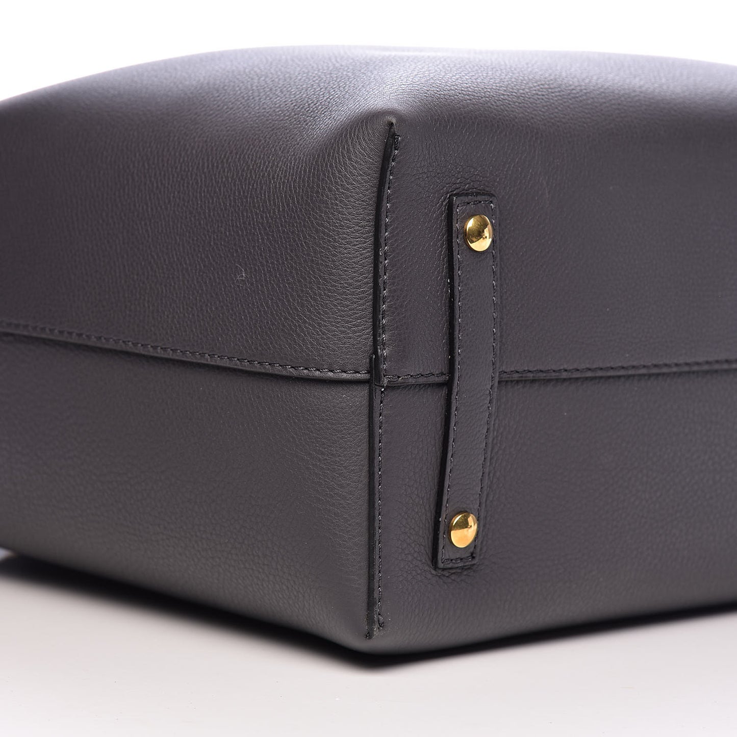 Soft Grain Calfskin Medium Belt Bag Marais Charcoal Grey