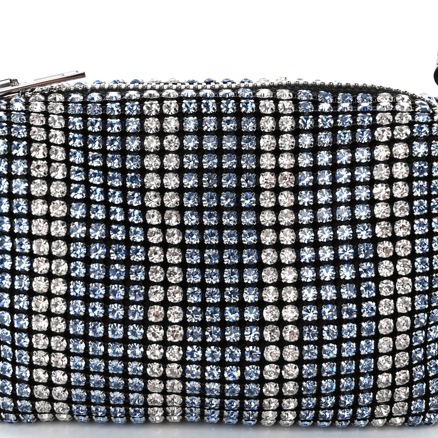 Alexander Wang Mesh Crystal Rhinestone Mini Heiress Pouch Blue Light 7 of 10