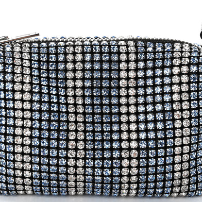 Alexander Wang Mesh Crystal Rhinestone Mini Heiress Pouch Blue Light 7 of 10
