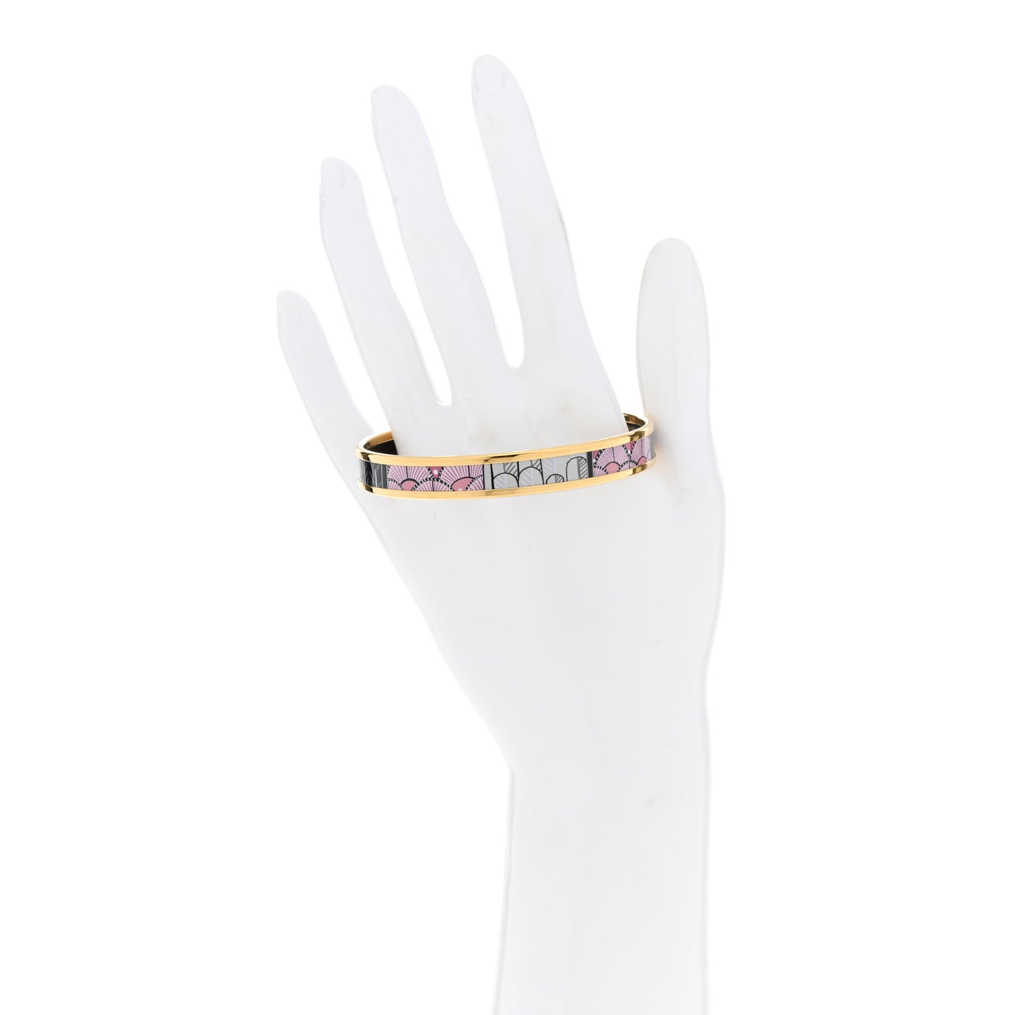 Enamel Printed Narrow Tree of Song Bracelet 62 Faux Gris