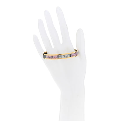 Hermes Enamel Printed Narrow Tree of Song Bracelet 62 Faux Gris 2 of 6
