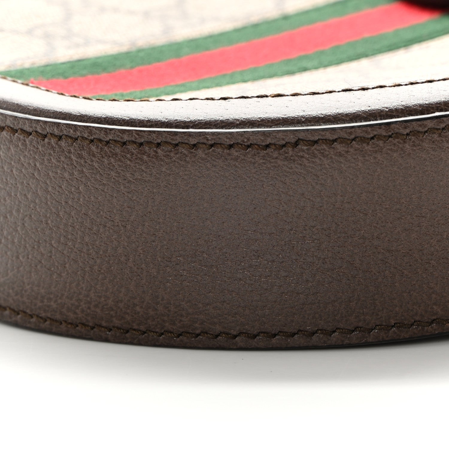 Gucci GG Supreme Monogram Web Mini Ophidia Round Shoulder Bag Brown 10 of 12