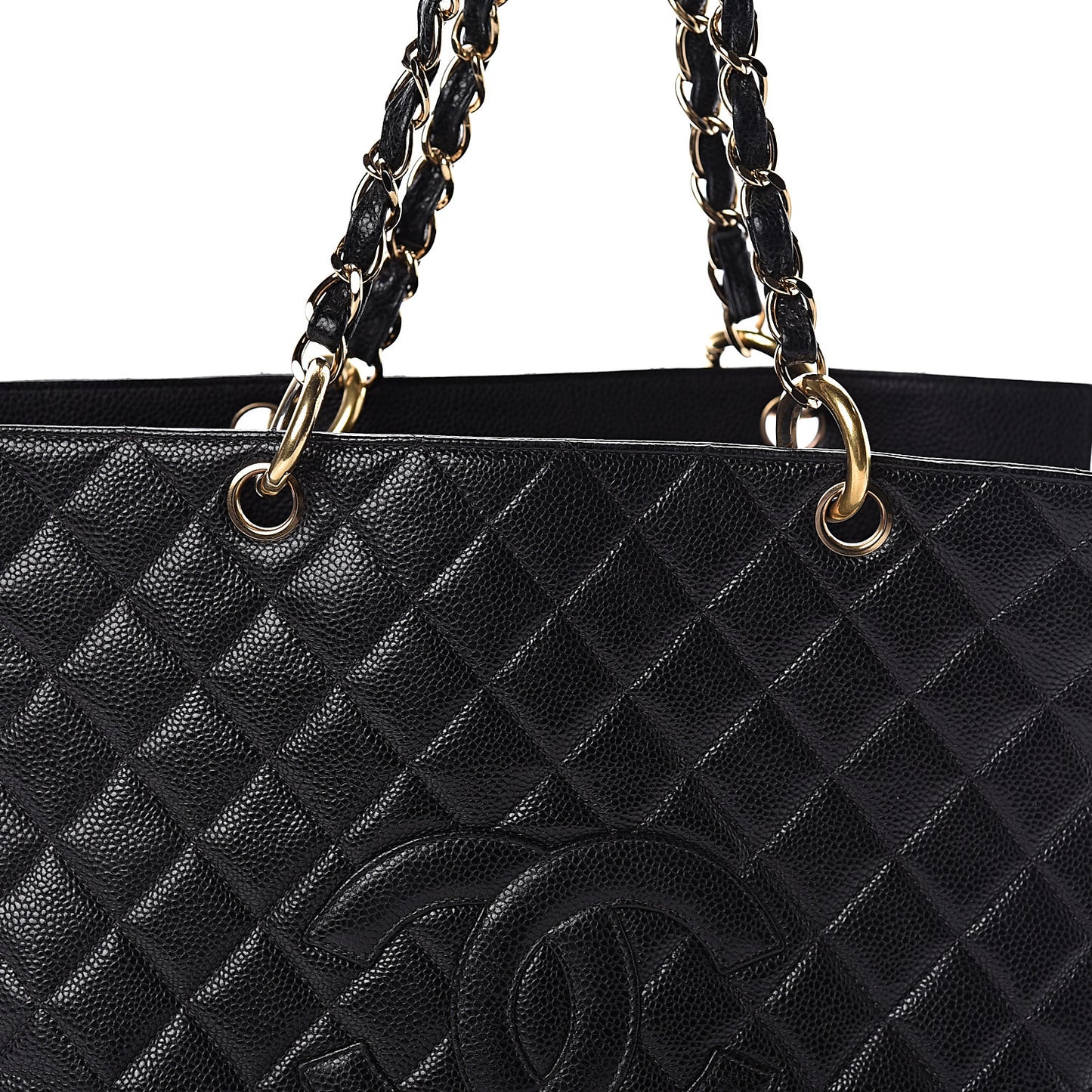 Caviar Quilted Petit Timeless Tote PTT Black