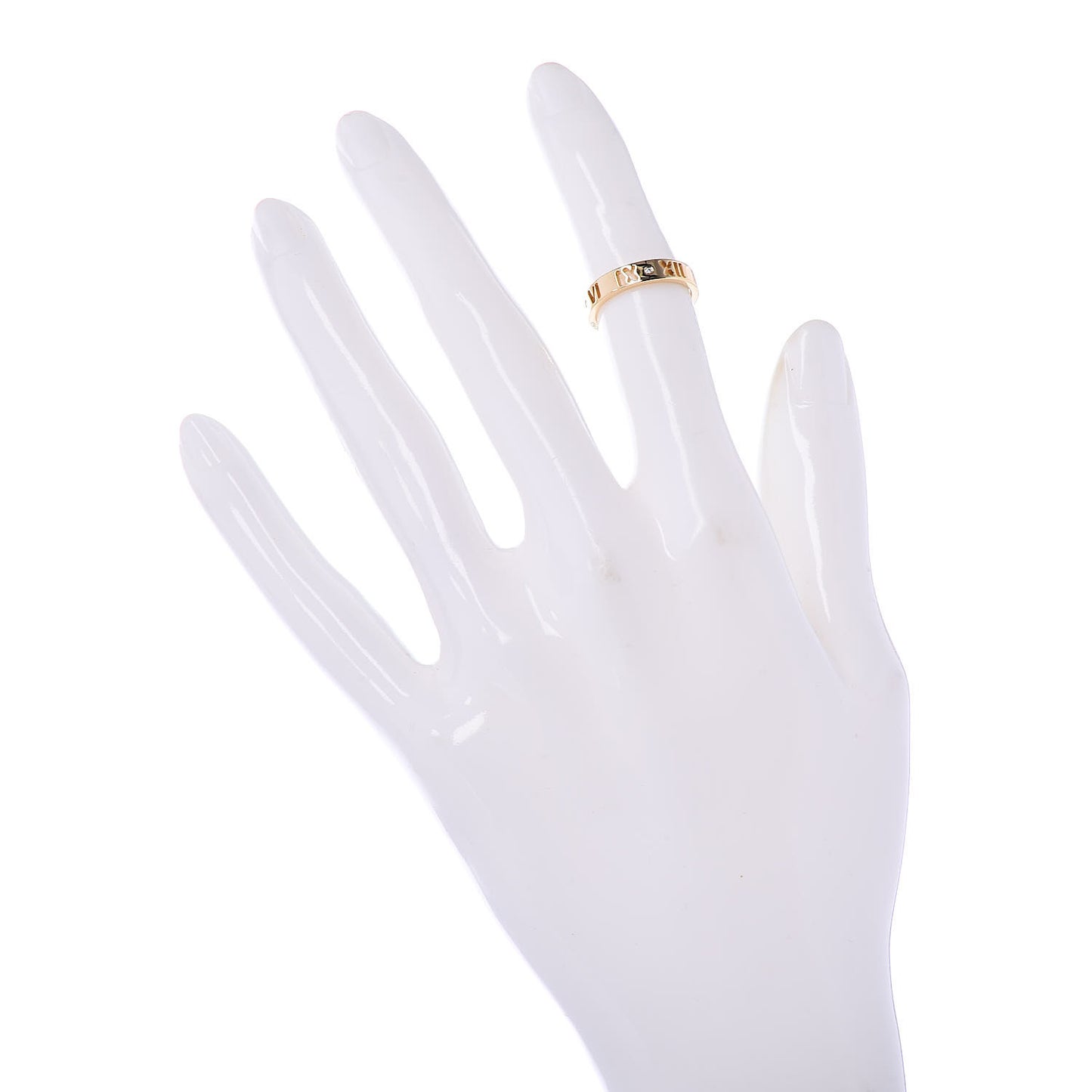 18K Yellow Gold Diamond Atlas Pierced Ring 46 3.75