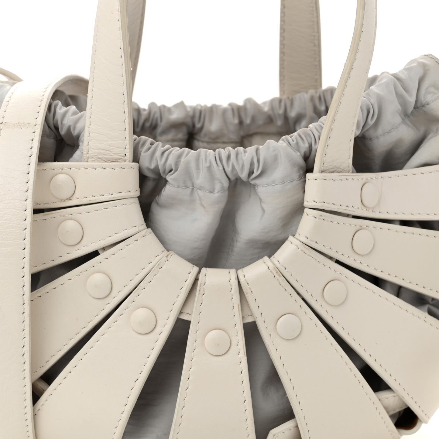 French Calfskin Small Shell White Frost