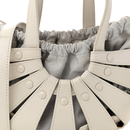 Bottega Veneta French Calfskin Small Shell White Frost 8 of 11