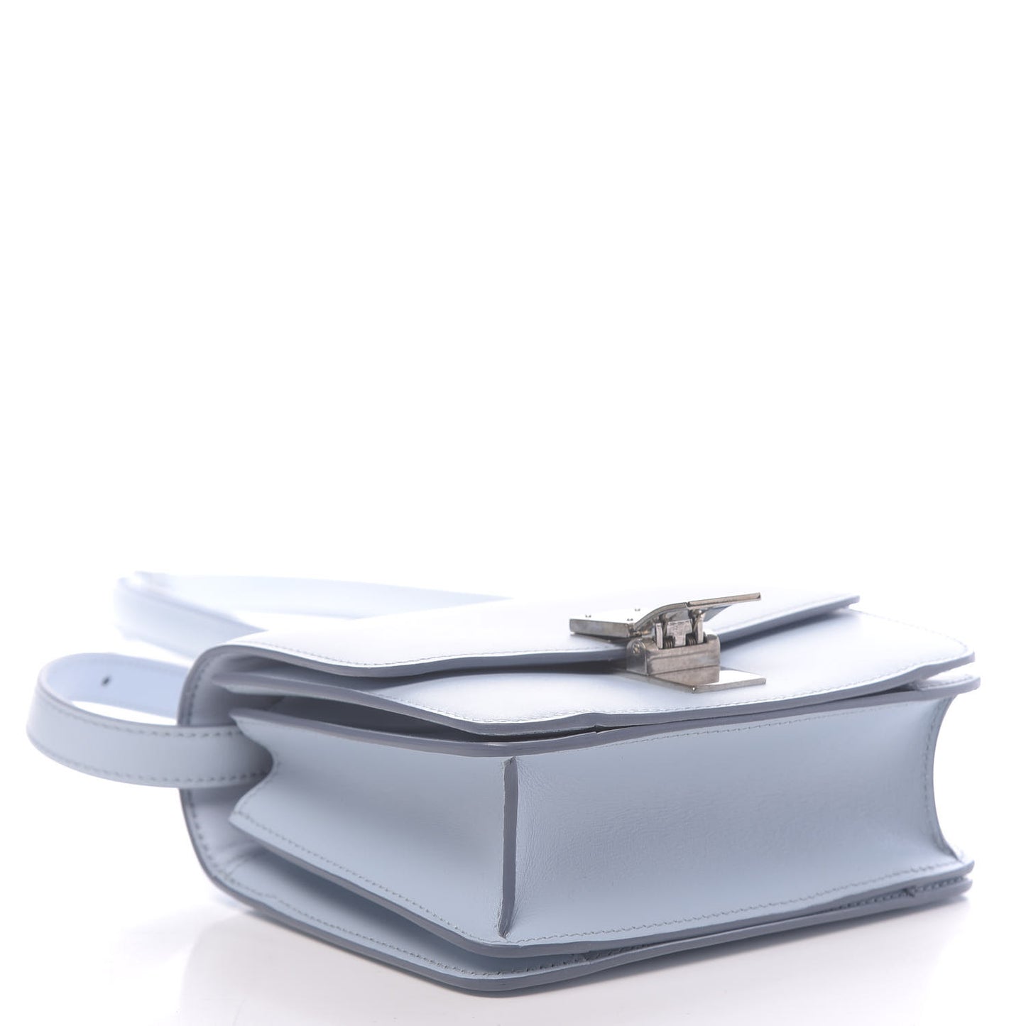 Smooth Calfskin Small Classic Box Flap Bag Pale Blue