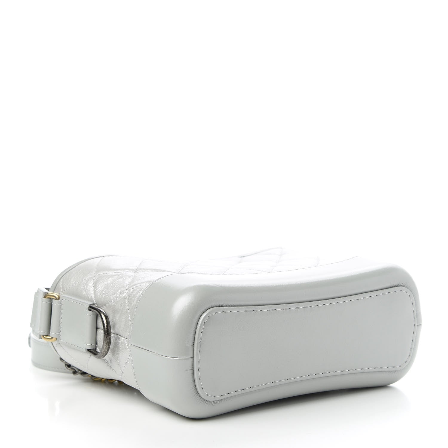Chanel Aged Calfskin Quilted Small Gabrielle Hobo Grey 4 of 11