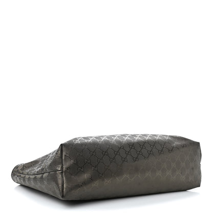 Gucci Imprime Monogram Medium Zippered Shopping Tote Pewter 3 of 4