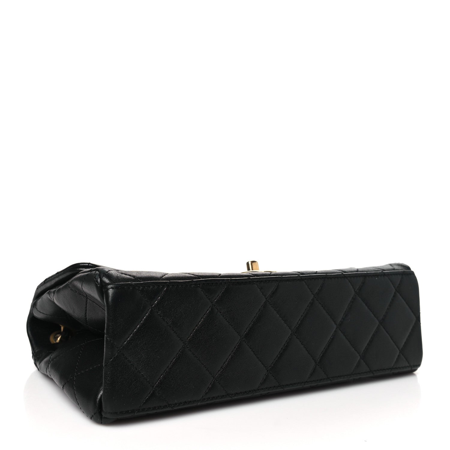 Chanel Lambskin Quilted Chaine Lettre Flap Black 4 of 11