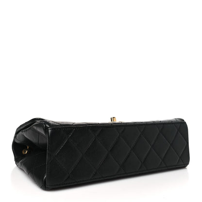 Chanel Lambskin Quilted Chaine Lettre Flap Black 4 of 11