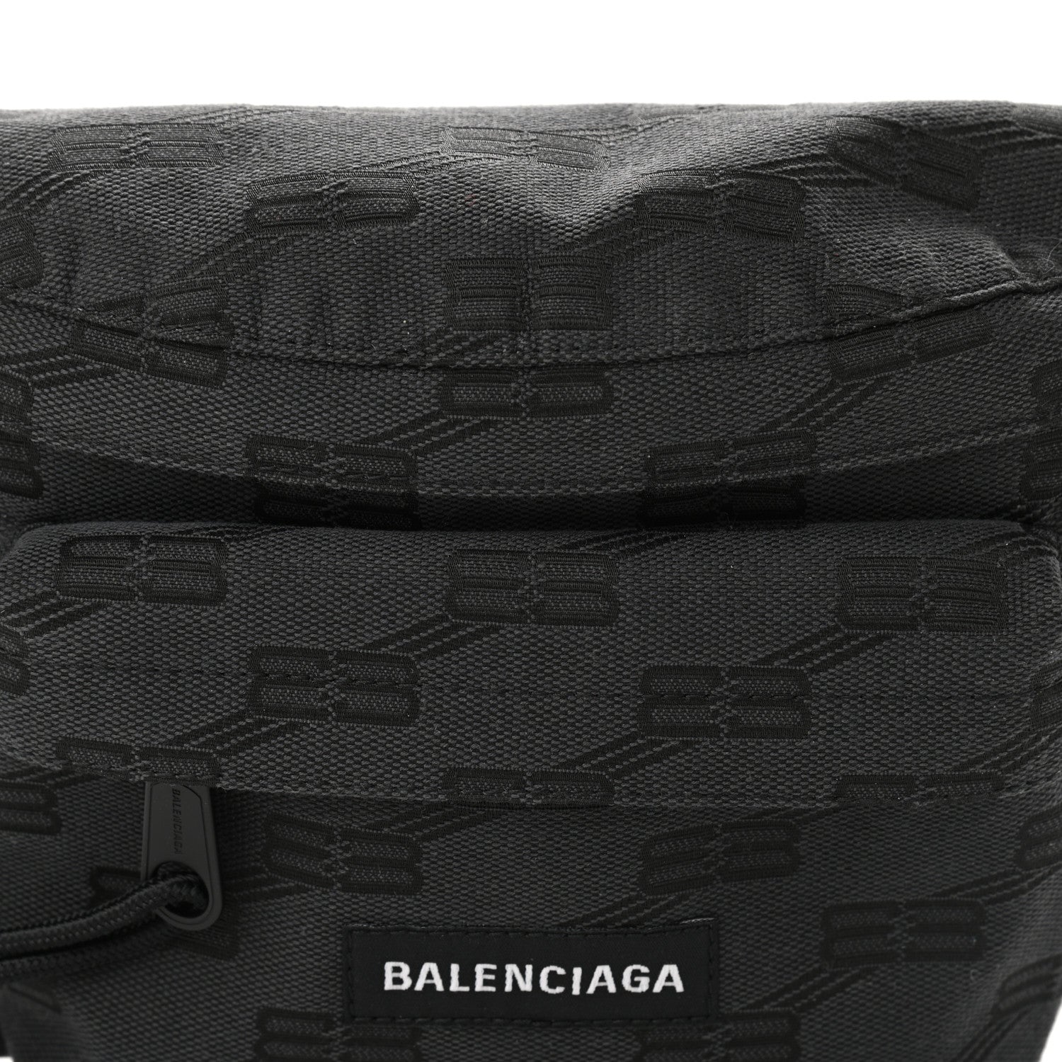 Balenciaga Canvas BB Monogram Medium Signature Beltpack Black 7 of 10