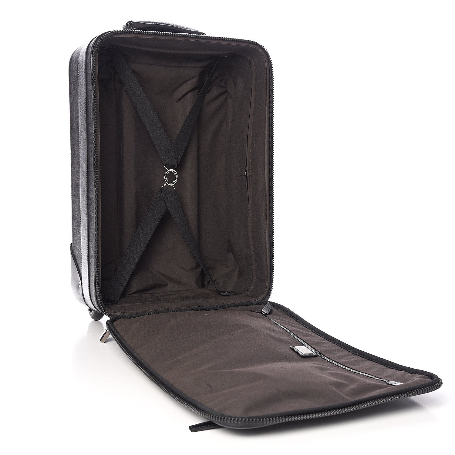 Fendi Zucca Spalmati Carry On Luggage Black 6 of 7