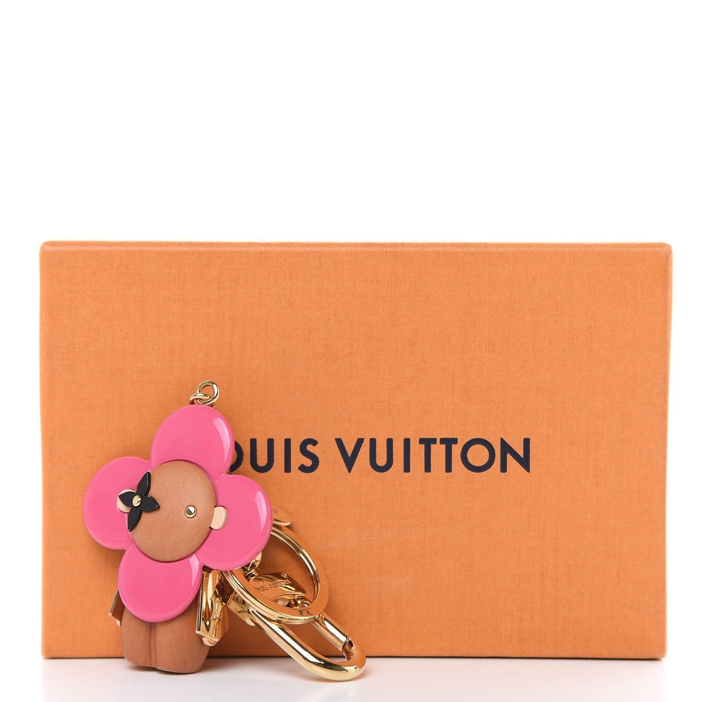 Resin Wood Vivienne Bag Charm Pink