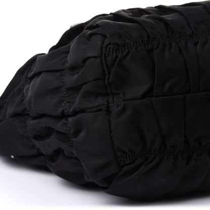 Prada Tessuto Nylon Gaufre Drawstring Tote Black 5 of 12