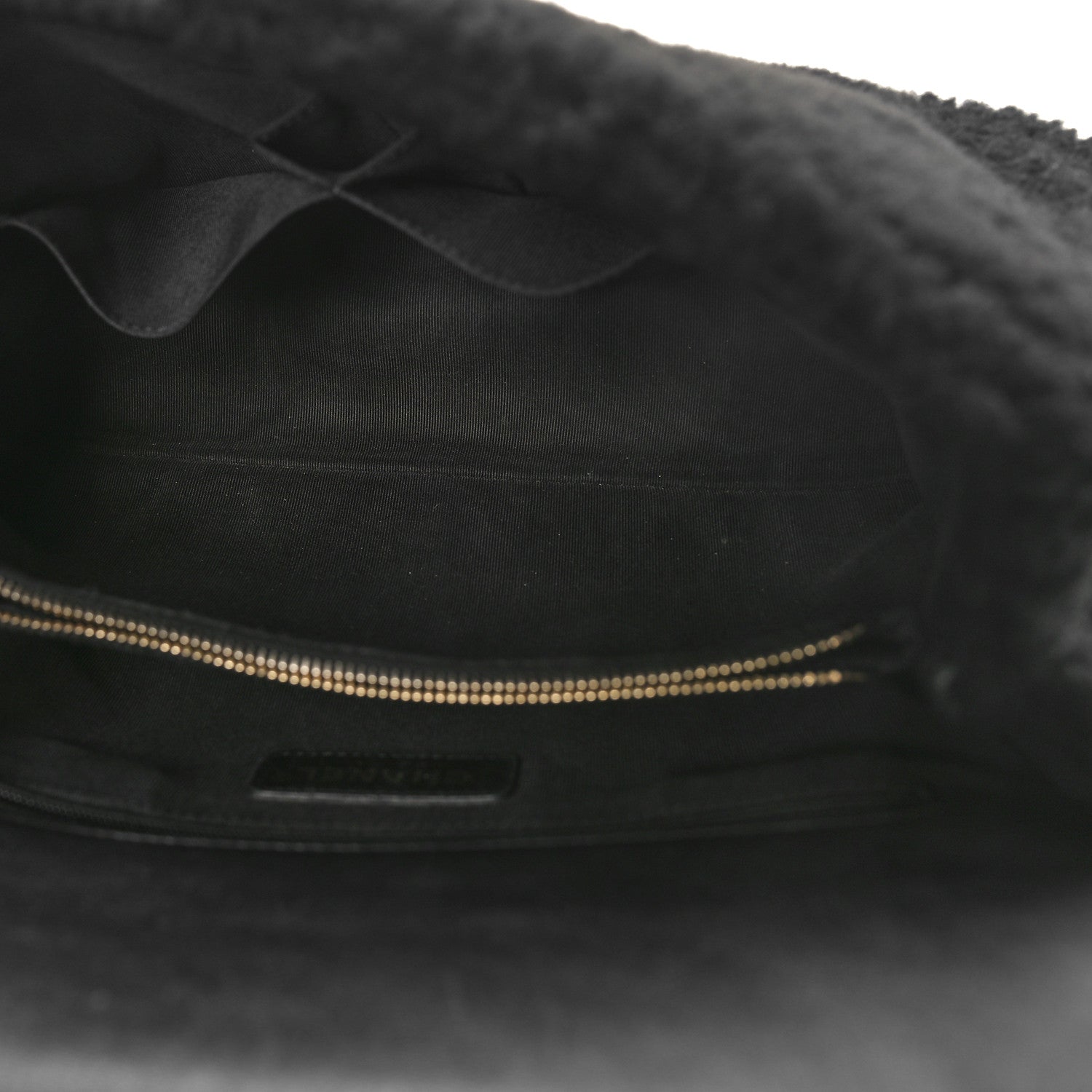 Chanel Shearling Lambskin Medium Coco Handle Flap Black 5 of 12