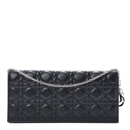 Christian Dior Lambskin Cannage Lady Dior Convertible Clutch Black 1 of 10