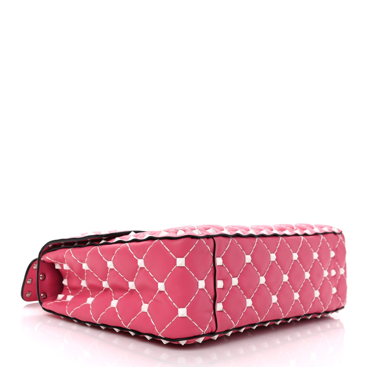 Lambskin Medium Free Rockstud Spike Shoulder Bag Shadow Pink