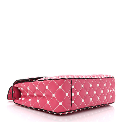 Valentino Garavani Lambskin Medium Free Rockstud Spike Shoulder Bag Shadow Pink 4 of 8