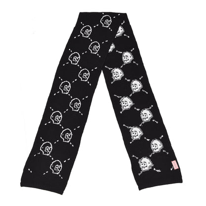 Gucci Wool Tricot GG Hamlet Scarf Black White 3 of 5