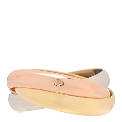 Cartier 18K Pink Yellow White Gold Classic Les Must De Cartier Trinity Ring 51 5.75 3 of 4